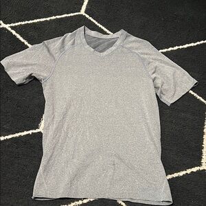 Men's Gray V-Neck Lululemon Shirt